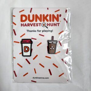 Dunkin Donuts Hot Coffee & Iced Coffee Pin Set